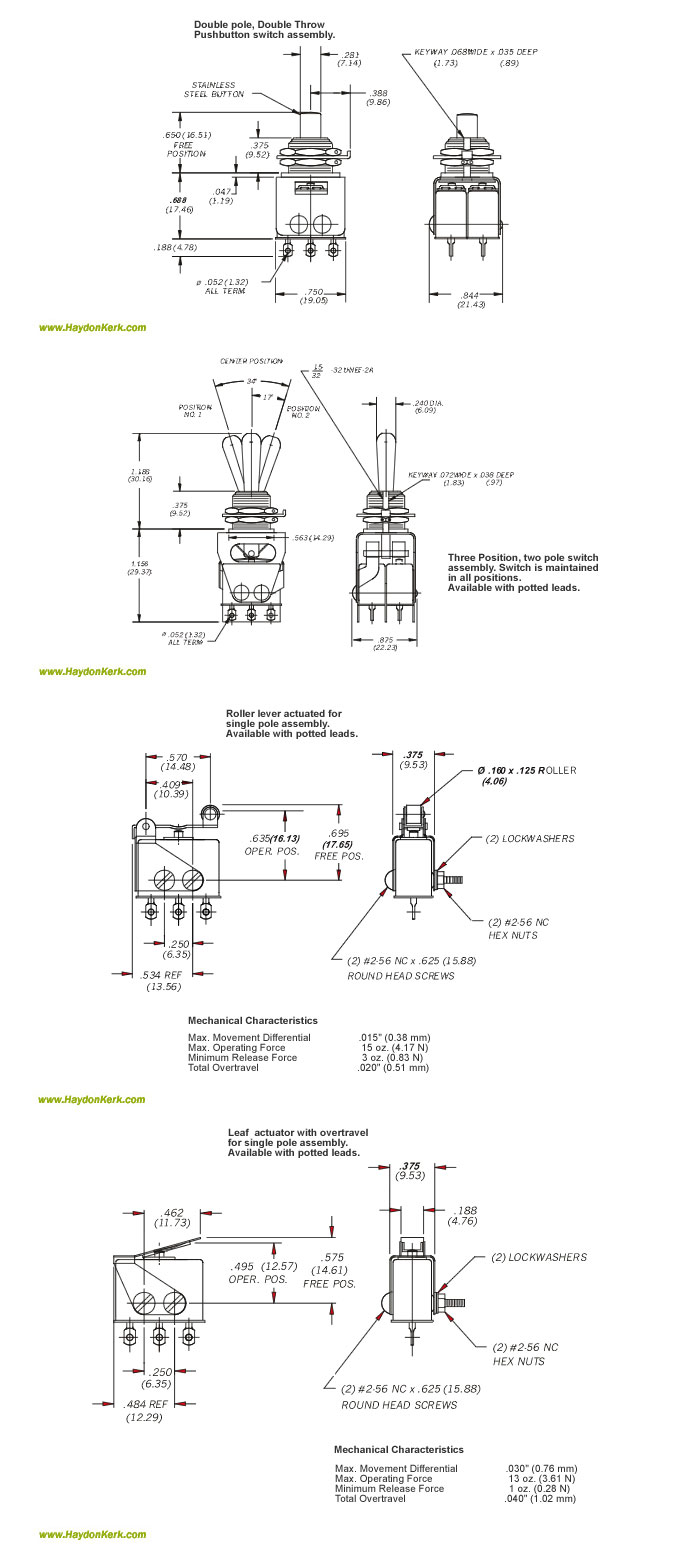 Haydon Environmentally Sealed Switch 6100 Series